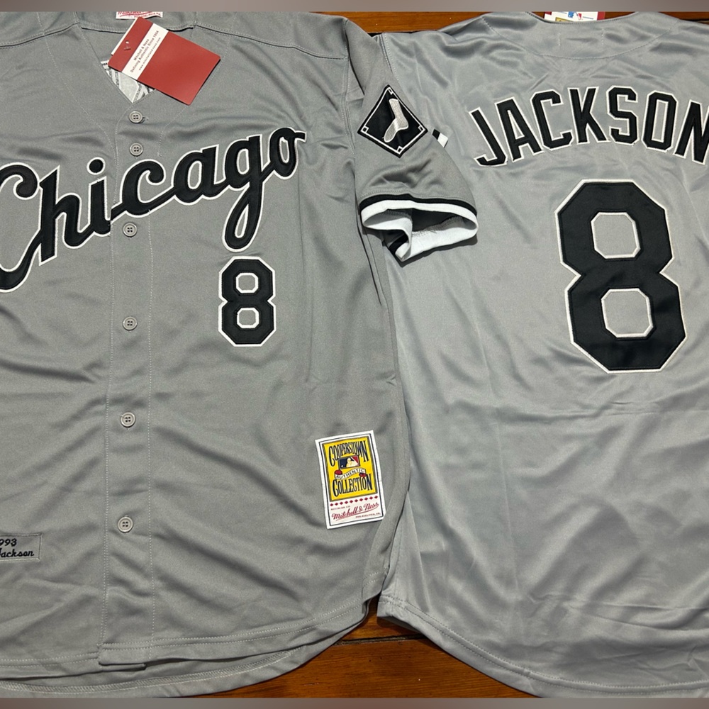 Mitchell and Ness CHICAGO WHITE SOX BO JACKSON Men's JERSEY Sz M,L,XL,2XL New